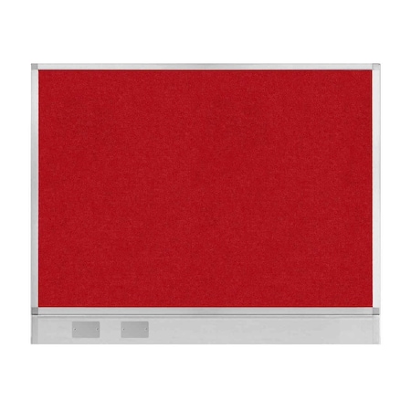 Versare Hush Panel Configurable Cubicle Partition 5' x 4' Red Fabric w/ Cable Channel 1855527
